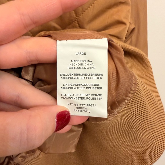 Thread & Supply Quilted Brown Bomber Jacket - Picture 4 of 8